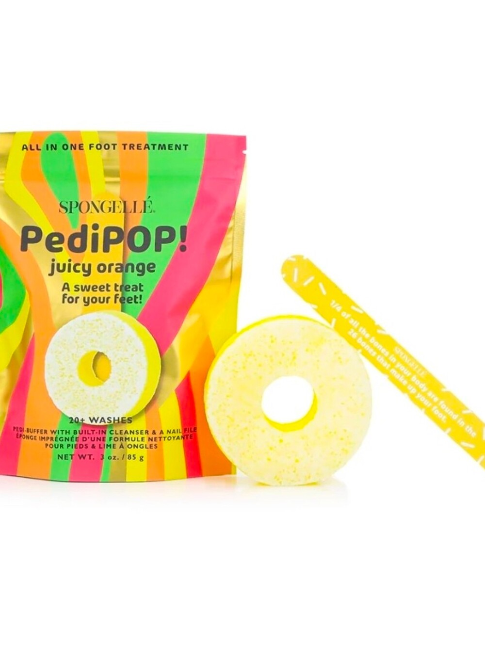 Spongelle Juicy Orange | PediPOP! Pedi Buffer & Nail File